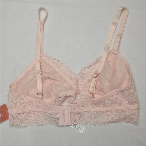 State of Day Intimates Women Lace Bralette Pink Large Wireless Soft Coquette NWT - Picture 3 of 5
